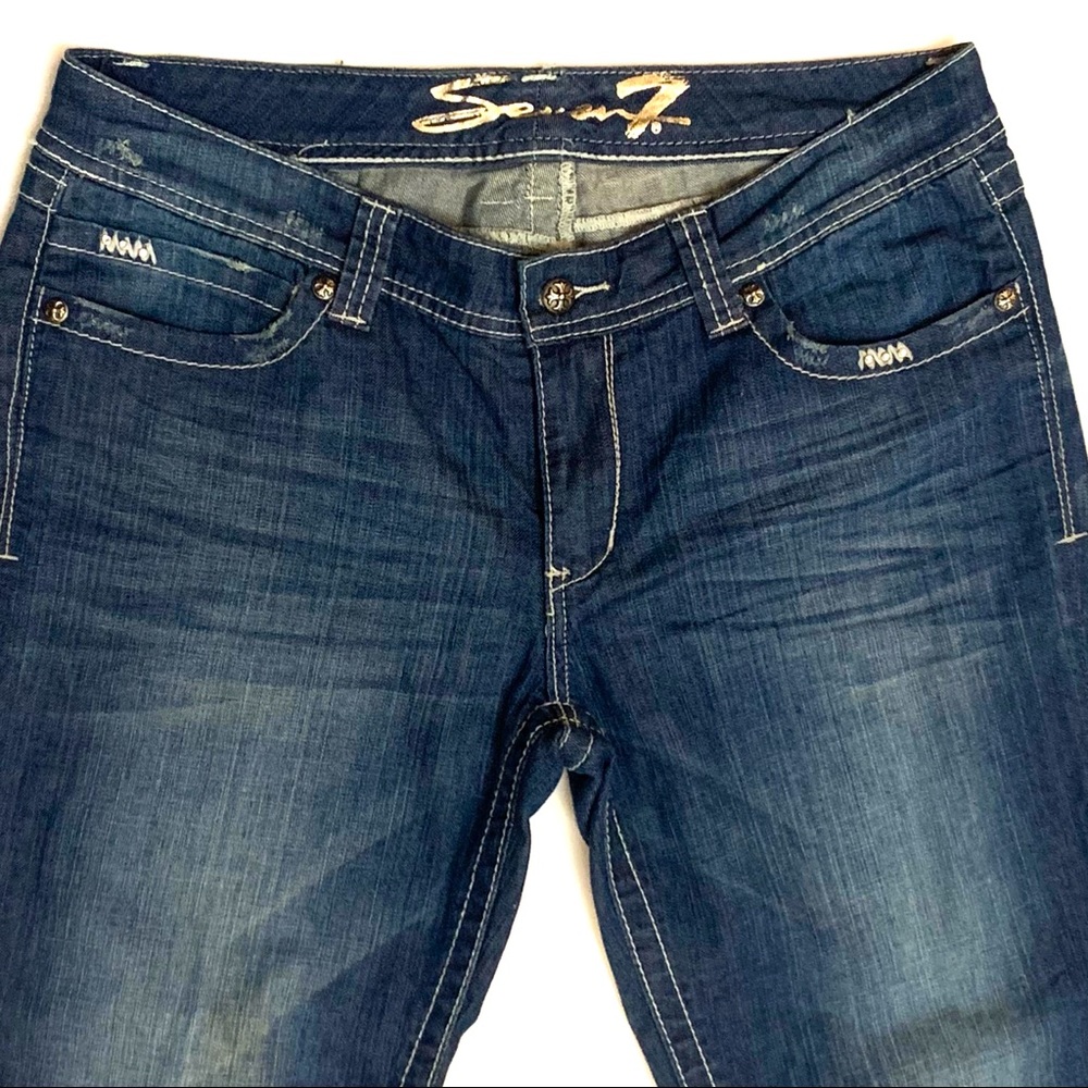 Seven skinny jeans, zip ankle, mid-rise Sz31